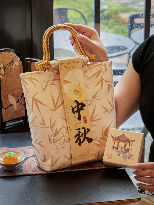 2025中秋礼盒中式包装盒手提包广式冰皮鲜肉月饼蛋黄酥伴手礼品袋|undefined