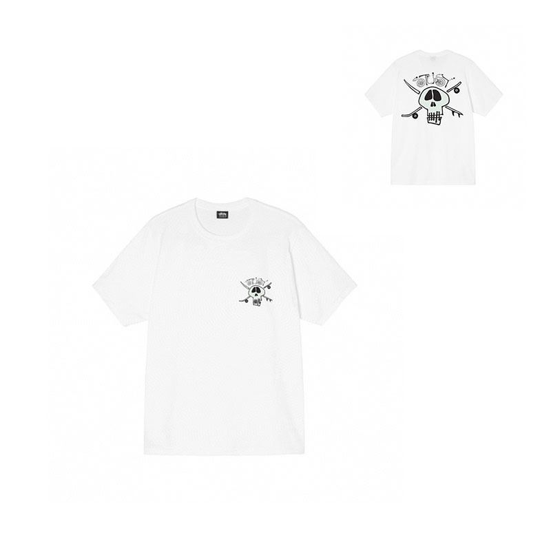 国境を越えた卸売りstyスチュアート黒8クラシック24ss半袖純綿夏ゆるいtシャツ男女同金|undefined
