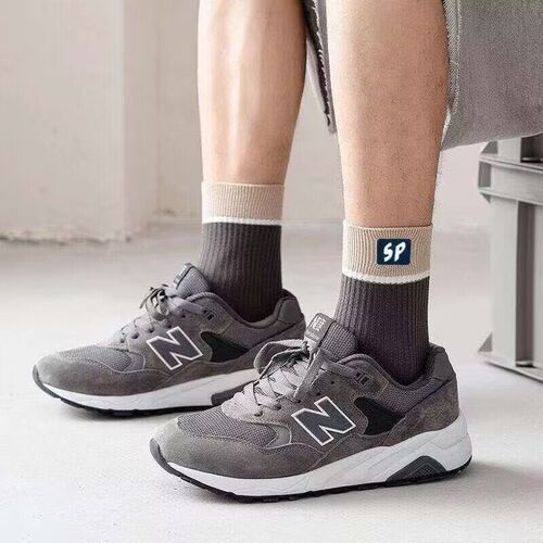 Men's crew socks, autumn and winter, Japanese style, deodorant and sweat-absorbent sports socks for men, new SP crew socks, long socks, versatile