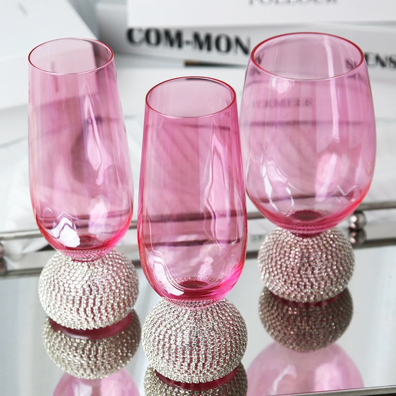 Fuchsia wineglass for whiskey
