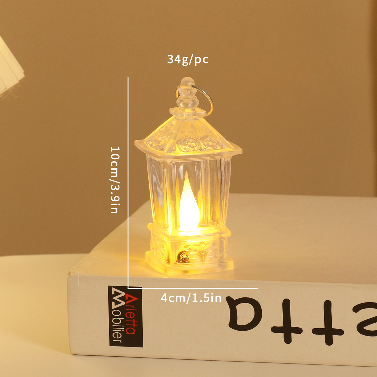 Lámpara de viento LED con vela, estilo navideño, decoración retro – Producto transfronterizo para Amazon