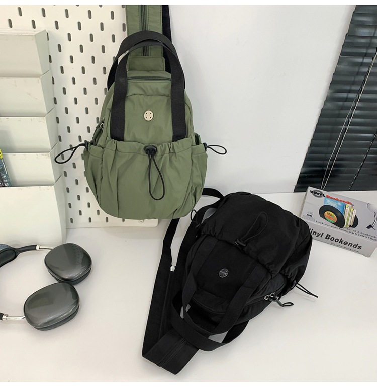 Backpack Men's And Women's 2025 Multifunctional Breast Bag Lightweight Nylon Cloth Bag Single Shoulder High Value Work Commuter Messenger Bag_voghion.com