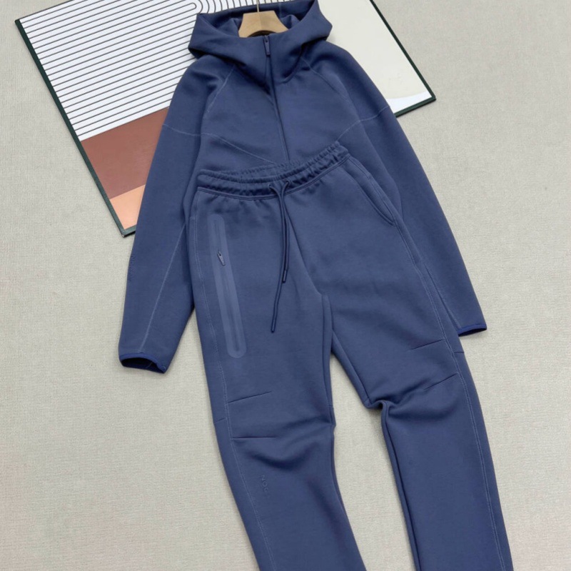 24SS hombres otoño e invierno marca compartida calle cremallera chaqueta con capucha pantalones rectos traje deportivo y casual image 22