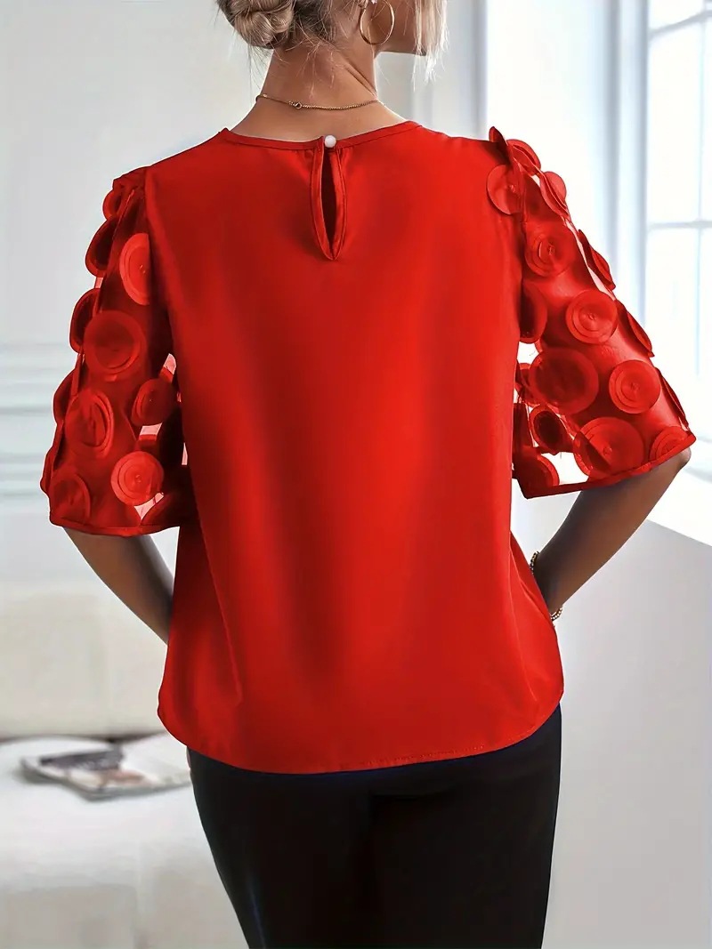 Solid Color Pattern Wholesale Women's Streetwear Solid Color Short Sleeve Blouses