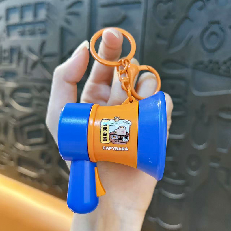 创意卡皮巴拉录音喇叭钥匙扣趣味解压录音喇叭学生玩具书包小挂件|undefined