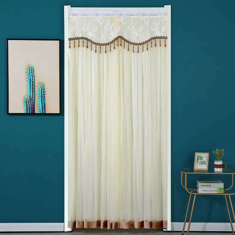 New Lined Long Door Curtain Spring, Summer, Autumn, Winter Four Seasons Available Anti-mosquito Windproof Double-layer Door Curtain New Lined Long Door Curtain Spring, Summer, Autumn, Winter Four Seasons Available Anti-mosquito Windproof Double-layer Door Curtain