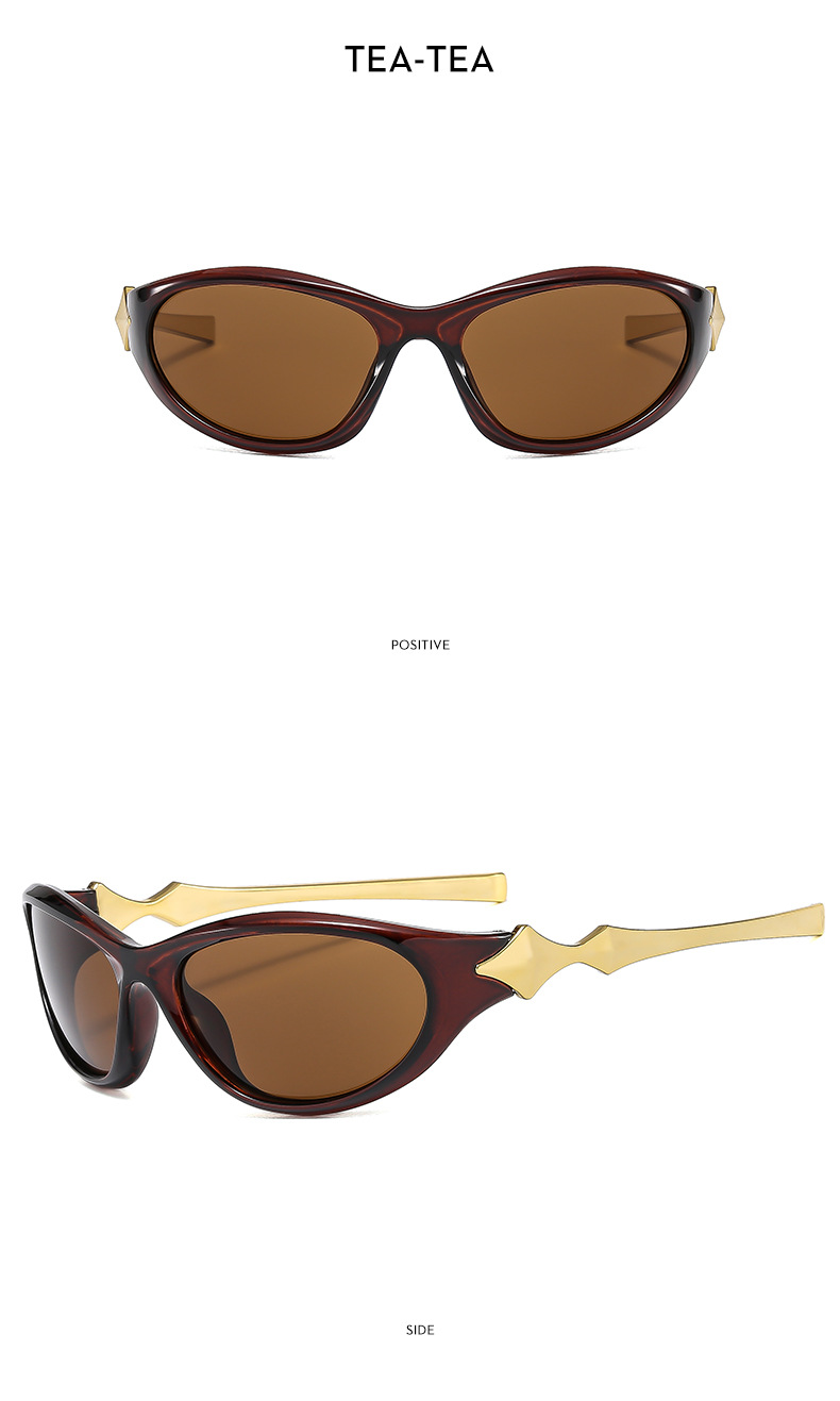 45g Weight Full Frame Glasses Structure Sunglasses Classification PC, UV400 Protection Lens Material Special-Shaped Mirror Glasses Style Outdoor, Travel Occasion Geometric Pattern Unisex Gender Streetwear Style Streetwear Geometric PC UV400 Protection Special-Shaped Mirror Full Frame Men's Sunglasses 10