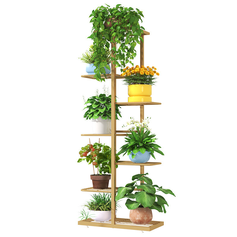 Estantes de flores de estilo europeo, estantes de hierro, salas de estar interiores de varios pisos, balcones, estantes, macetas de flores de Luo verde, diseño patentado en el suelo