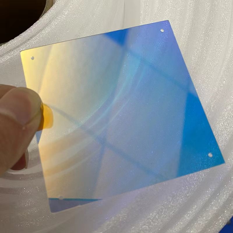 炫彩亚克力板二向色3D镭射手工diy炫彩亚克力七彩方块立体装饰画