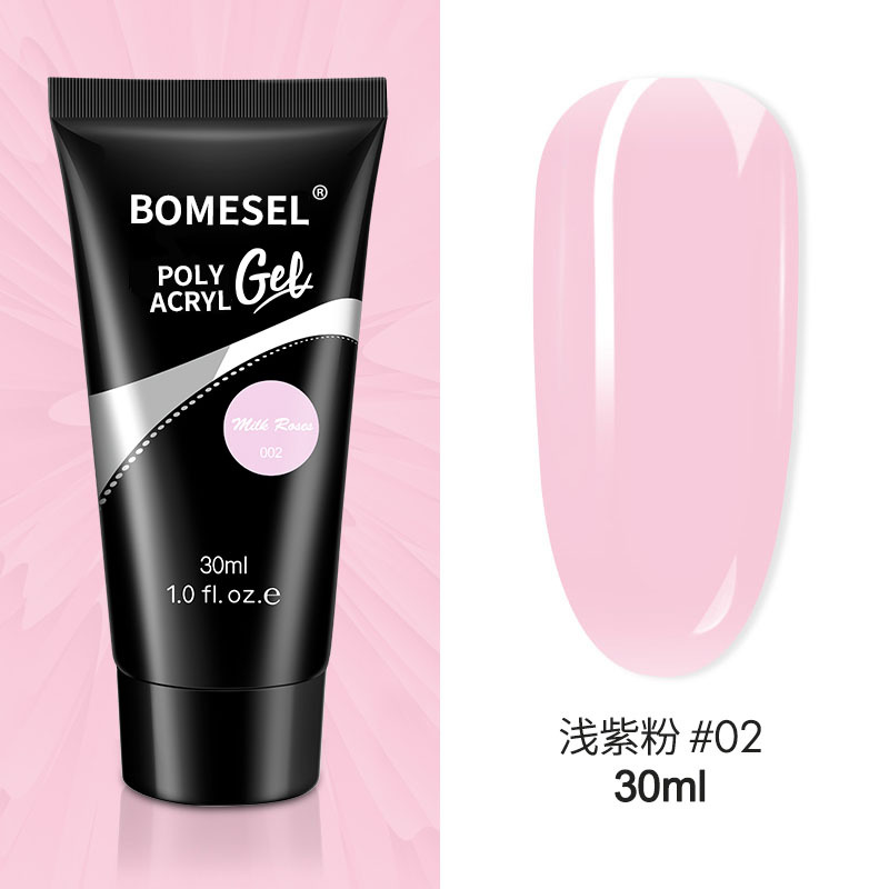 Explosión de uñas de color desnudo de cristal extensión de uñas sin papel modelo de extensión rápida 15ML 30ML