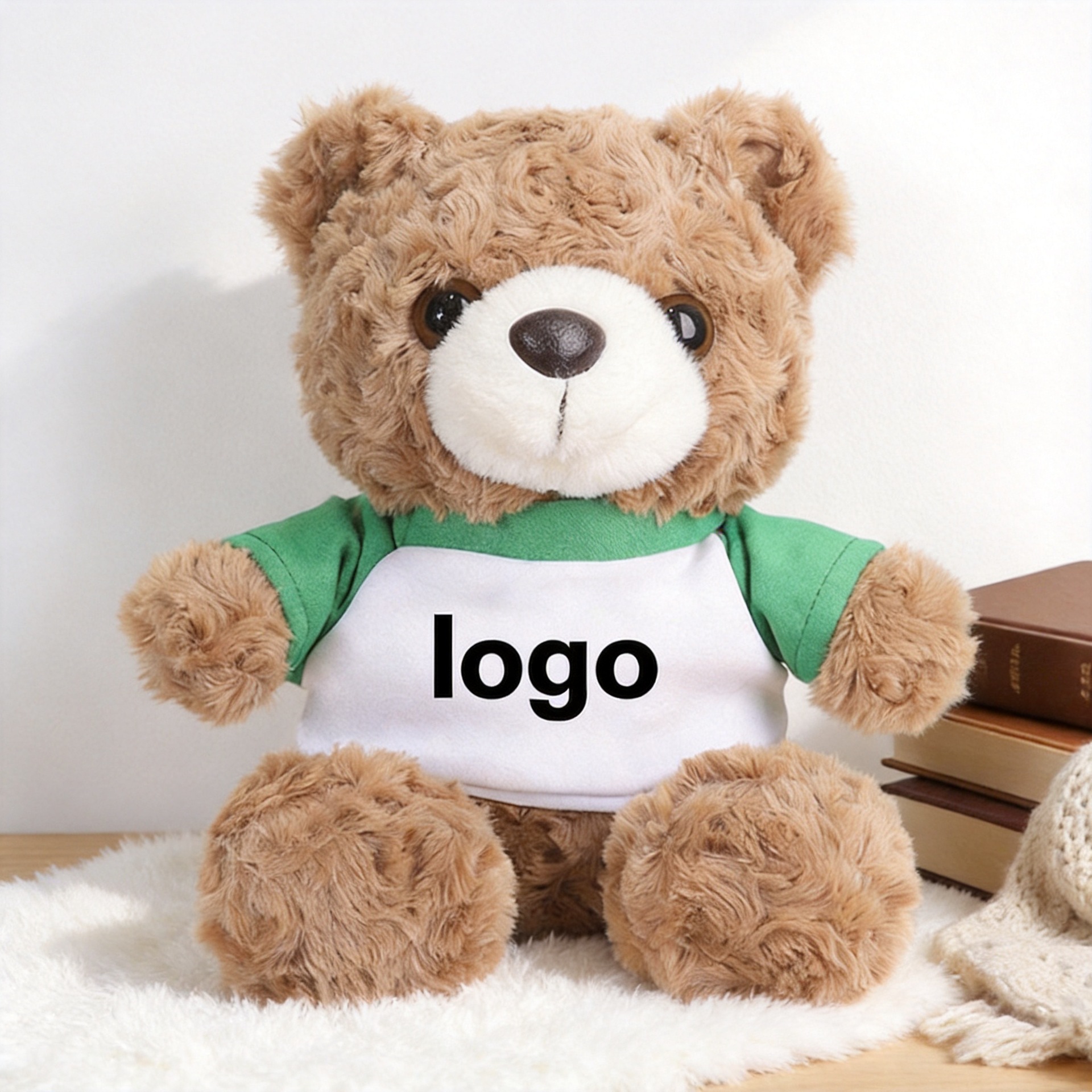 El oso marrón verde y blanco