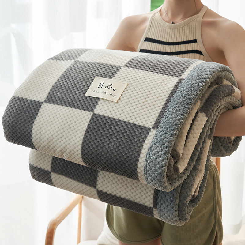 Invierno engrosado mantas de lana de coral siesta de oficina sofá mantas para niños cama edredón pequeño