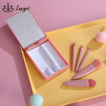 新款迷你镜盒化妆刷便携盒装带镜子化妆刷套装初学者化妆刷五件套