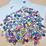 diy饰品配件厂家批发万花筒时光宝石扁圆玻璃贴片可来图制作