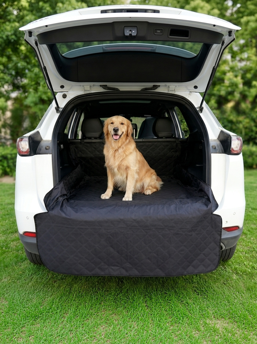 Amazon Car Pet Mat, Universal for All Seasons, Anti-Scratch and Anti-Slip Mesh, 600D Oxford Cloth Car Pet Trunk Mat