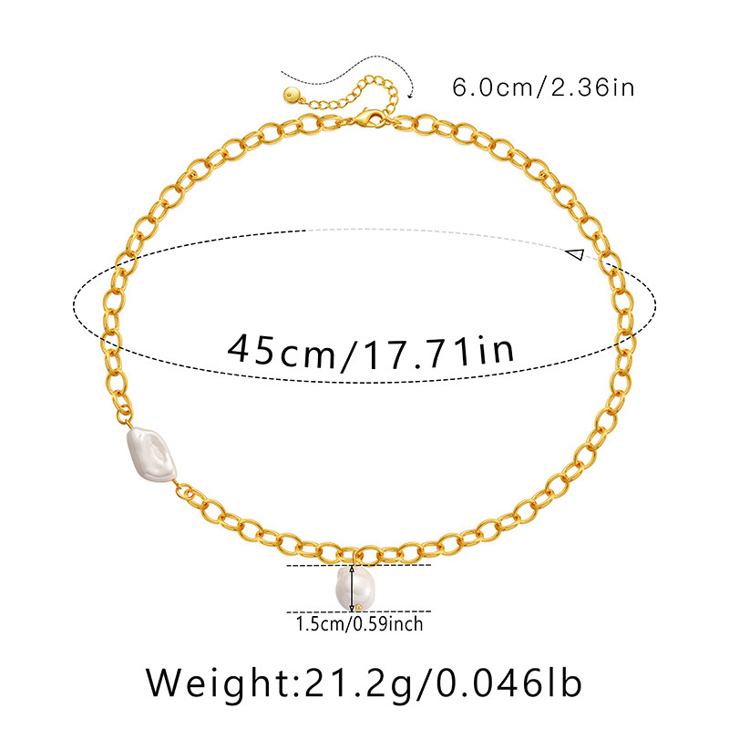 Necklace Classification Elegant Geometric Copper Plating Freshwater Pearl Necklace