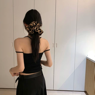 酷飒小野猫辣妹豹纹大肠发圈皮筋女扎头发绳高级感马尾辫古风发饰