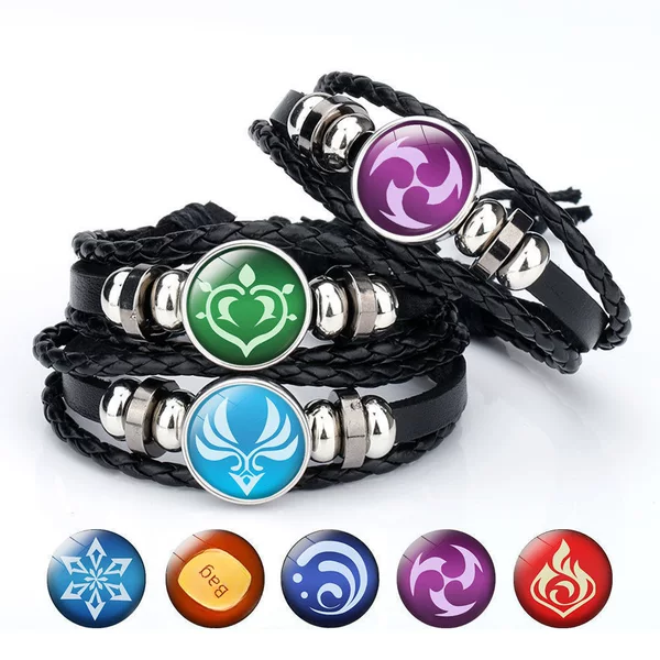 Source Manufacturer Bracelet, Trendy Jewelry for Men and Women, Birthday Gift Leather Bracelet, Zodiac Gemstone Bracelet