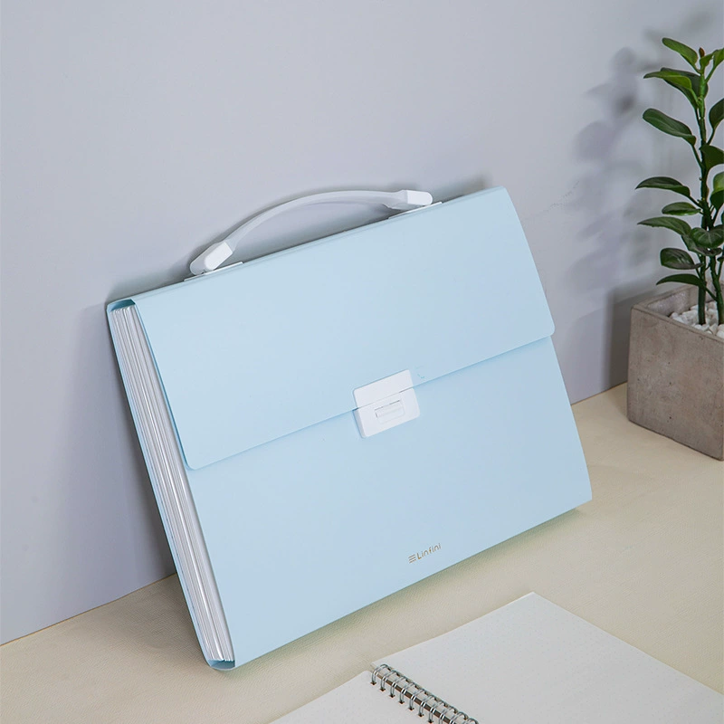 Deli 72410 accordion file binder document bag for students office storage categorized file bag A4 exam paper bag