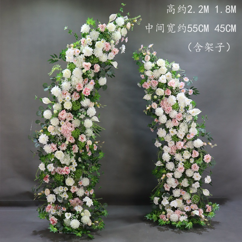 婚庆道具牛角羊角花艺拱门路引舞台套装架子成品弧形户外婚礼背景|undefined