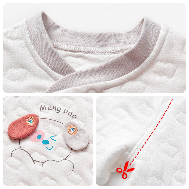 Bebé ropa de otoño pantalones largos de otoño e invierno Bebé de algodón fino de fondo dividido niños y niñas traje de ropa interior acolchada térmica para niños