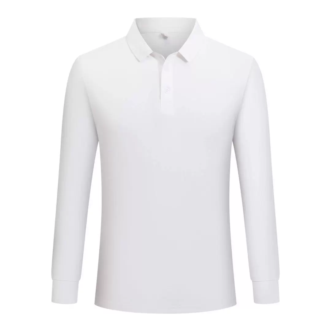 2025秋冬男士时尚色翻领修身休闲跨境外贸长袖简约新品POLO衫厂家