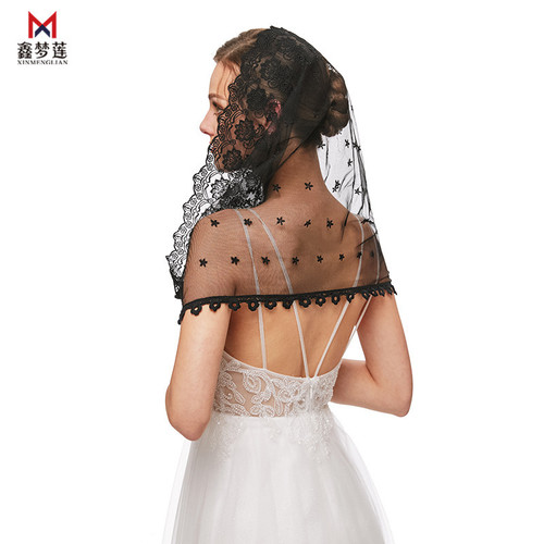 Cross-border supply bridal veil new European and American lace bridal veil long short wedding dress accessories