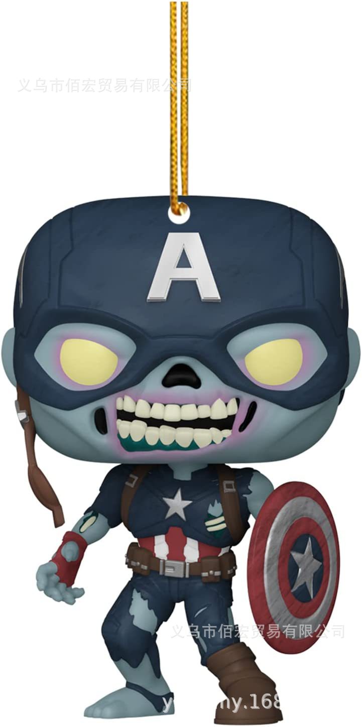 2023 nueva llegada Avenge Navidad colgando adornos árbol de Navidad héroe estatua colgante decoración del hogar Decoración del coche plana