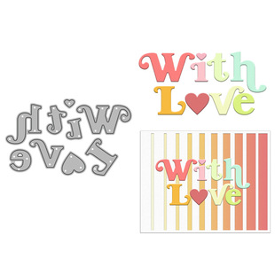 Metal Carbon Steel Embossing Knife Mold Handbag Decoration with Love Pattern Paper Art Carbon Steel Knife Mold Cross-Border Delivery Sticker