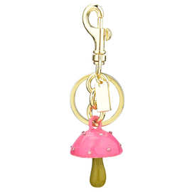 新款创意卡通彩色小蘑菇钥匙扣包包手机汽车钥匙圈挂件卡通蘑菇挂