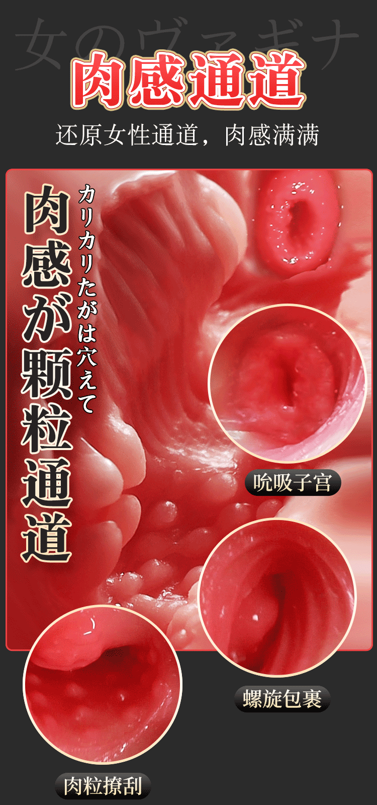 Jiuai Male Manual Masturbation Device TPE Aircraft Cup Insertable Flesh-Colored — detail image 8