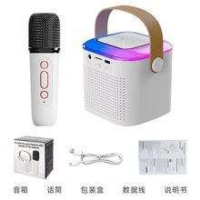 跨境亚马逊新品Y1蓝牙音响K歌套装无线话筒麦克风迷你蓝牙音箱