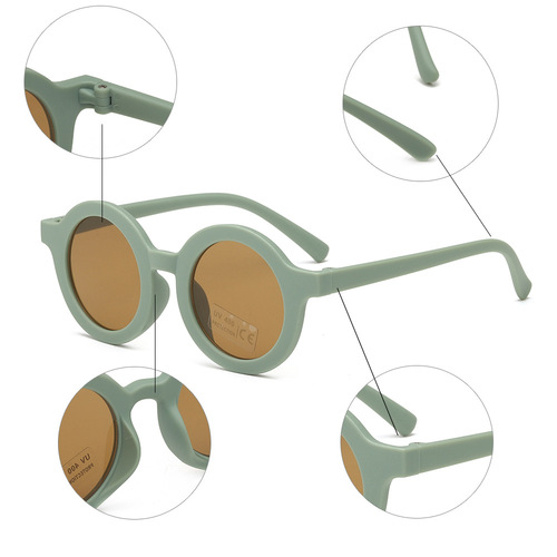 Children's sunglasses, sunshades, baby fashion trend boys and girls UV protection cute cartoon round glasses