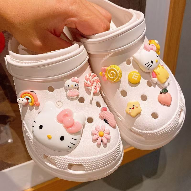 Pink Kt Cat Shoe Charms Shoe Decorations DIY Garden Shoe Accessories Matching Set Shoe Ornaments
