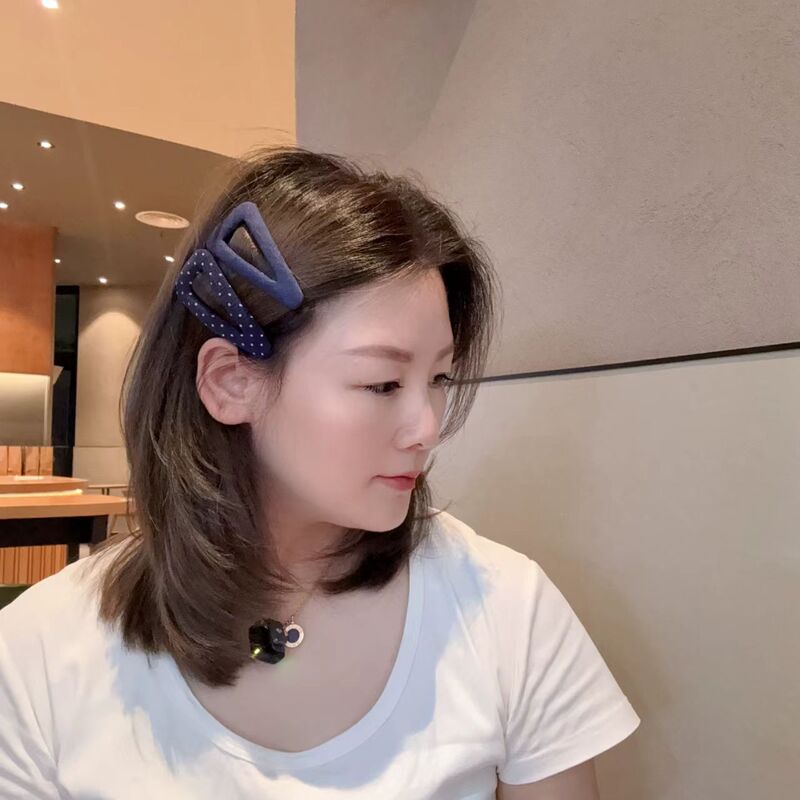 法式复古波点bb夹ins百搭刘海夹小众气质高级感侧边夹百搭发饰|undefined