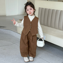女童洋气宽松休闲春秋季2025新款韩版休闲女宝宝秋装三件套时髦潮