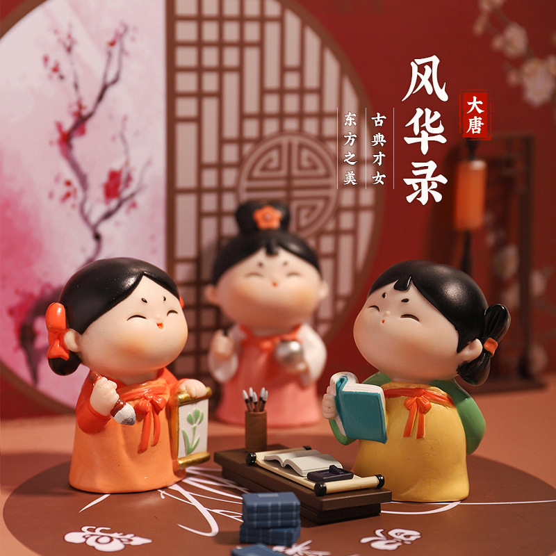 Tang Shi mujer hecho a mano caja ciega decoración de dibujos animados Internet celebridad moda juego decoración muñeca al por mayor moldeo por inyección PVC vinilo muñeca