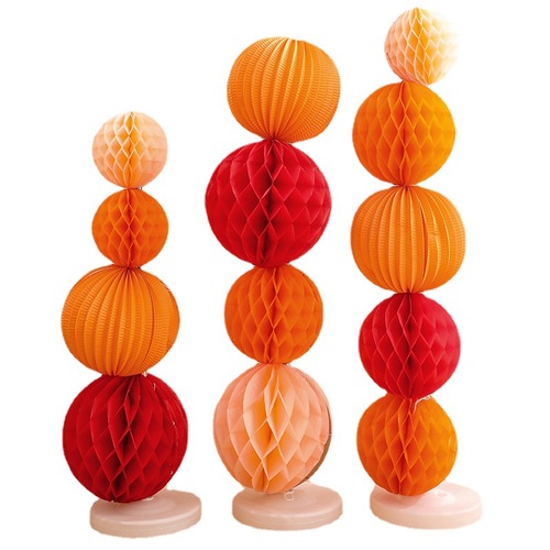 Wedding engagement honeycomb ball pillars floating decorations for both parties' wedding room bedroom wedding room decoration set