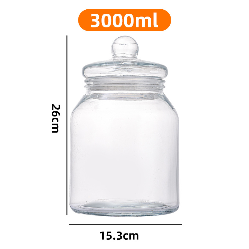 Tanque de almacenamiento de vidrio Tanque especial de almacenamiento de cáscara de mandarina Tanque sellado de vidrio Tarro de té embotellado de vidrio de grado alimenticio