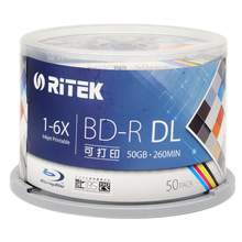铼德(RITEK) 蓝光可打印 BD-R 1-6速50G 空白光盘/光碟/刻录盘
