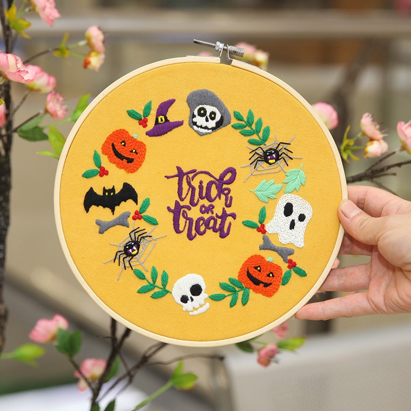 Bordado hecho a mano material de bricolaje Paquete de flores tridimensional Junior novato bolsa de suministro transfronterizo creativo Lu bordado colgante de Navidad pintura