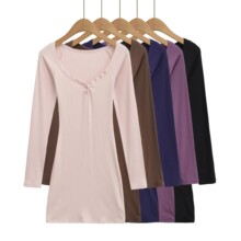 辣妹性感桃心领长袖包臀裙2025秋季新款修身显瘦高弹连衣裙超短裙