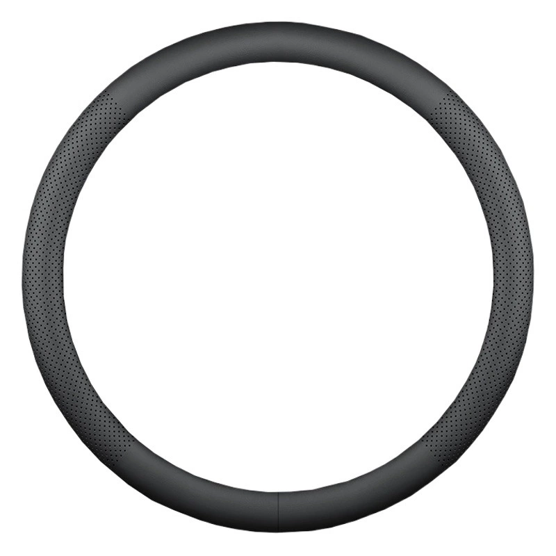 Чехол на руль автомобиля, универсальный для всех сезонов, некожаный чехол на руль, нескользящий, впитывающий пот защитный чехол из углеродного волокна, классический стиль