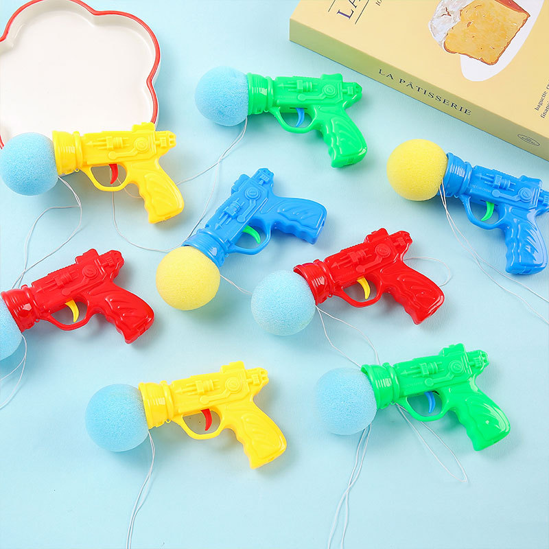 Sponge Elastic Gun Launches Ball Gun Shooter Parent-Child Decompression Prank Stall Toy Kindergarten Small Gift Wholesale