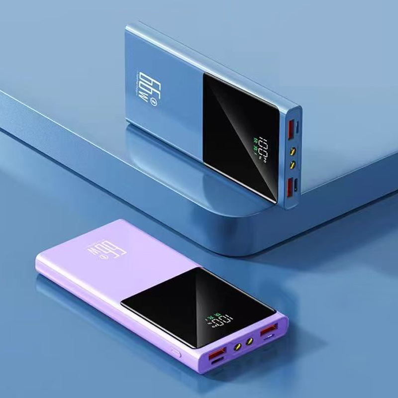 Fábrica directa de 66W carga rápida carga de gran capacidad mini portátil pantalla digital inteligente de alimentación móvil Android