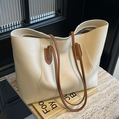 托特包女2024新款大容量通勤包包秋冬高級感百搭單肩包簡約上課包