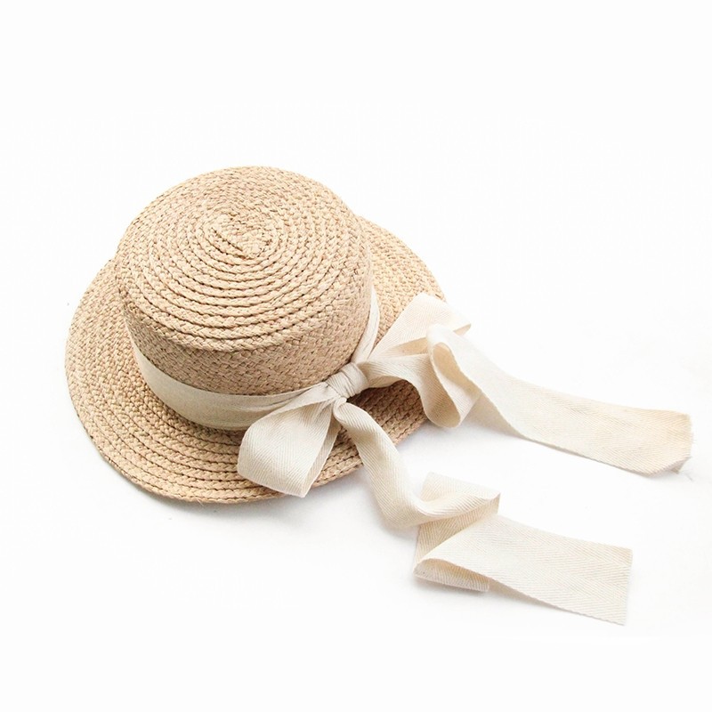 Straw Hat Hepburn Style For Girls Vacation Beach And Seaside_voghion.com