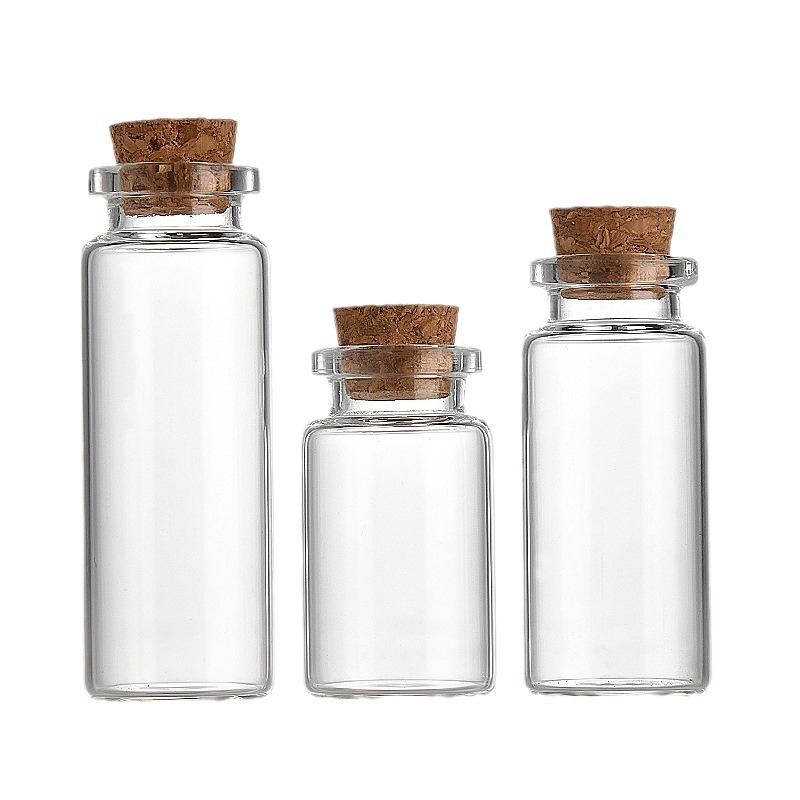 Controlled Bottles with 22mm Cork Stoppers, Small Glass Bottles for Ceylanite, Crushed Stone, Candy, Agarwood, Mini Wishing Bottles, Drift Bottles