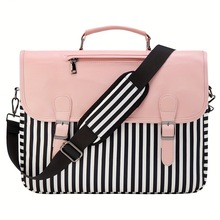 可跨境pu帆布笔记本电脑单肩包女生手提平板内胆包15寸跨境手提包