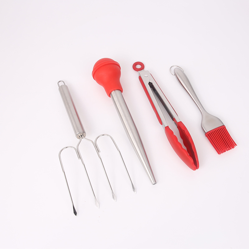 De Acero inoxidable aguja de pavo suministro directo transfronterizo bomba de pollo de silicona herramienta de bomba de condimento de pavo tubo de succión de aceite de silicona